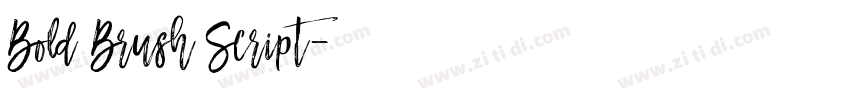 Bold Brush Script字体转换